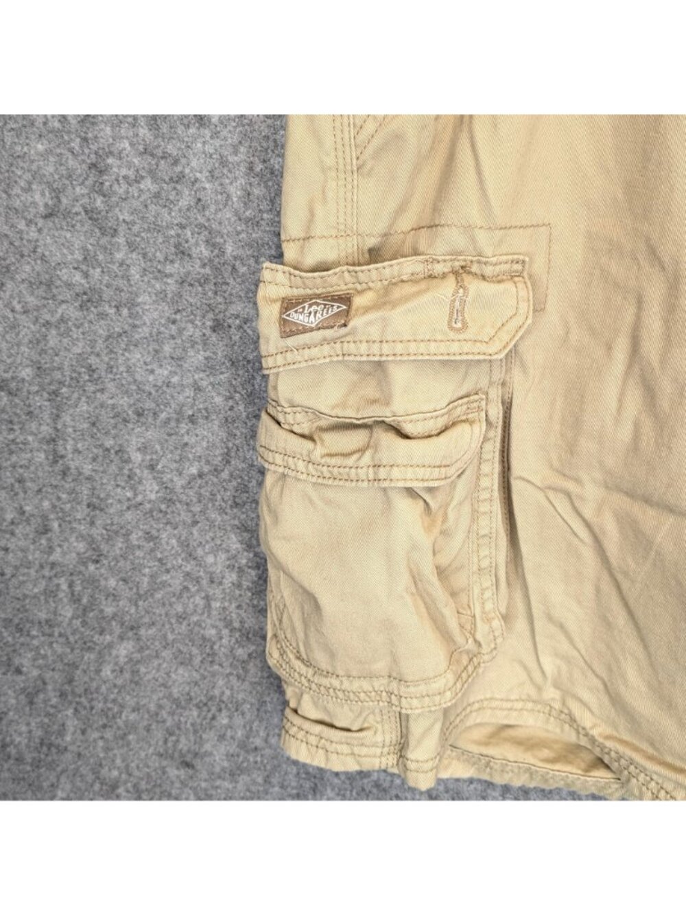Lee Dungarees Mens 40 Cargo Shorts Khaki Beige Cotton Multi Pocket Casual Hiking - Picture 3 of 7